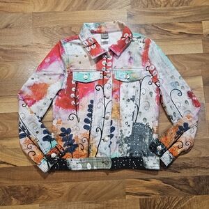 Dolcezza Simply Art Abstract Print Jacket Women’s Small